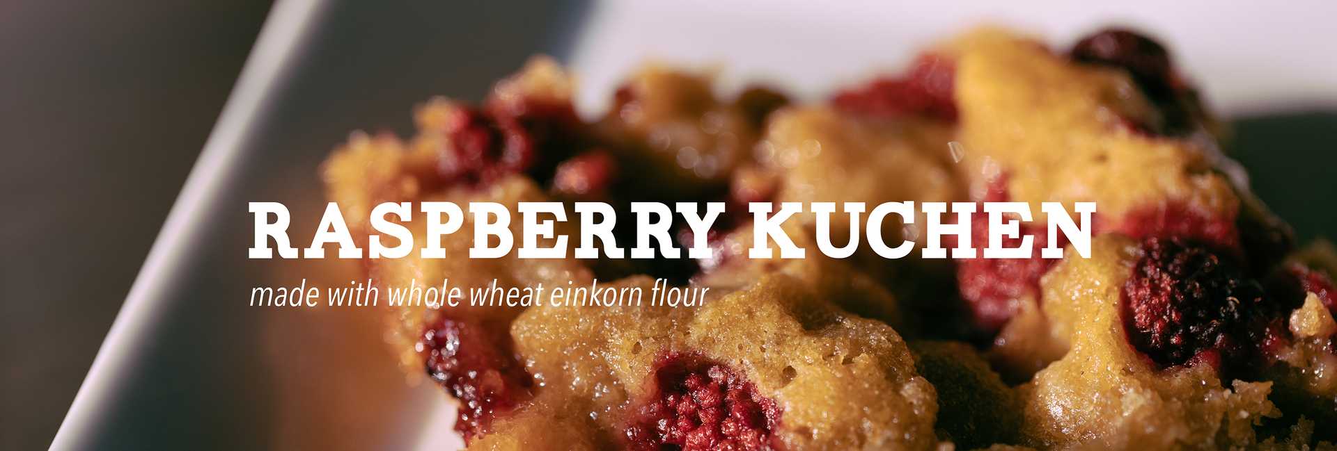 Raspberry kuchen with einkorn flour